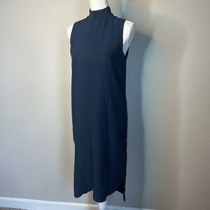 Jenni Kayne silk dress mock neck “Matt” with back buttons XS